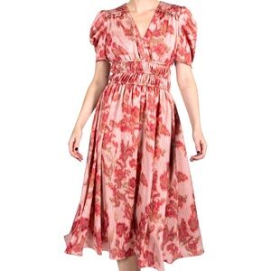 JULIA JORDANWomen's Floral-Print Flutter-Sleeve Maxi Dress NWT